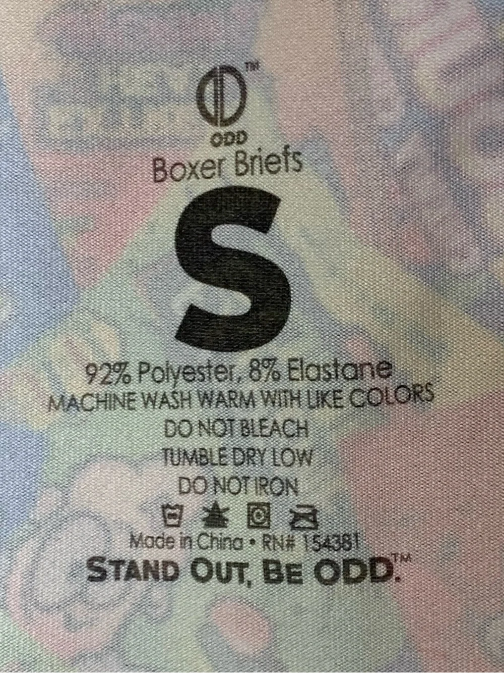 ODD NWOT Boxer Briefs Extreme Sour Warheads Candy Graphic Size S Novelty Print